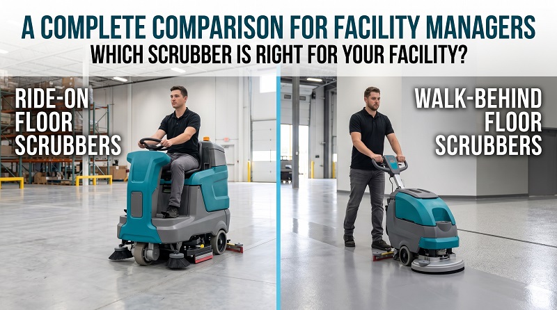 Ride-On vs. Walk-Behind Floor Scrubbers: A Complete Comparison for Facility Managers Ride-On vs. Walk-Behind Floor Scrubbers: A Complete Comparison for Facility Managers