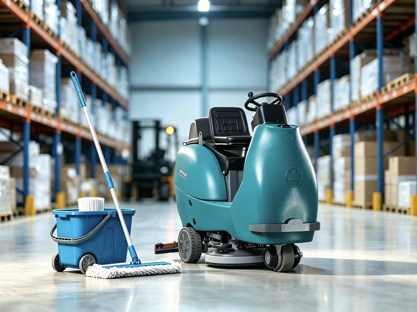 Warehouse Floor Cleaning: Manual Cleaning vs Industrial Floor Scrubber